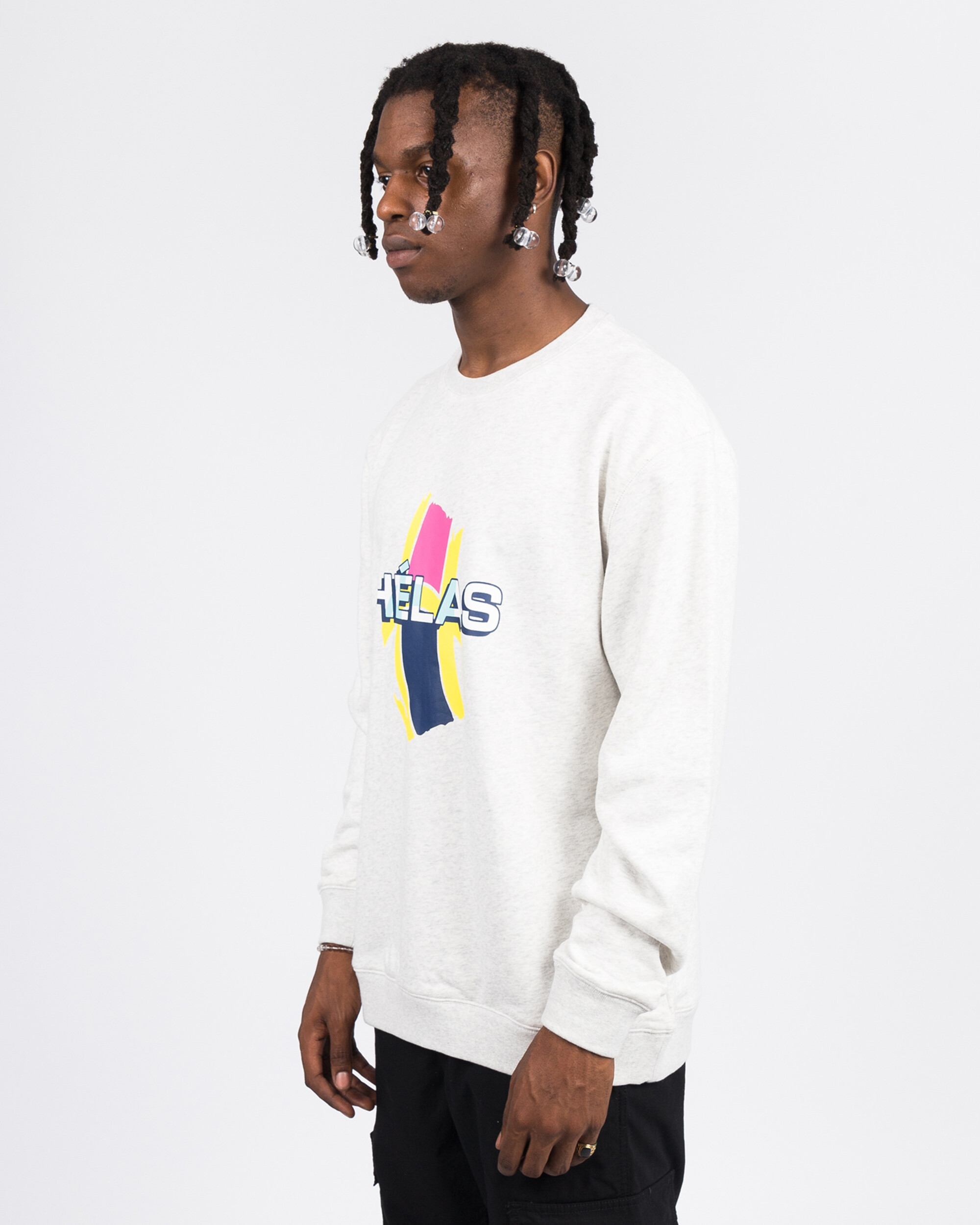 Helas REAR CREWNECK HEATHER GREY