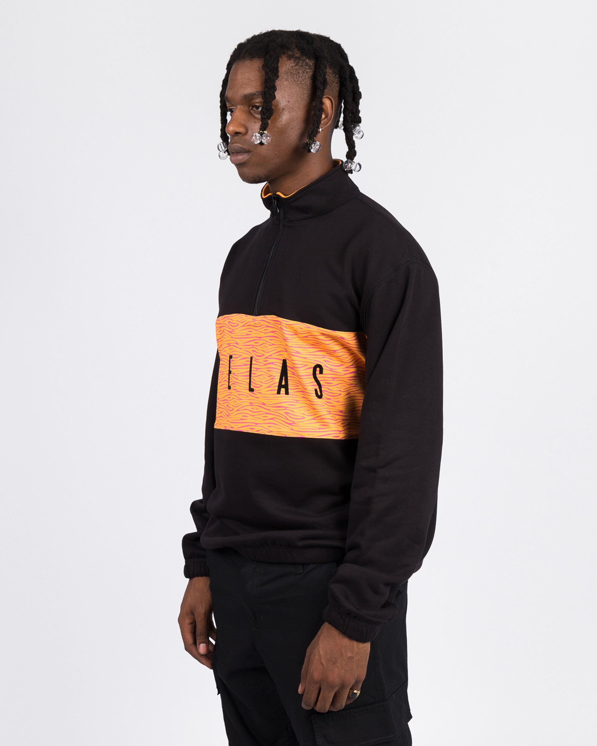 Helas JUNGLE QUARTER ZIP BLACK