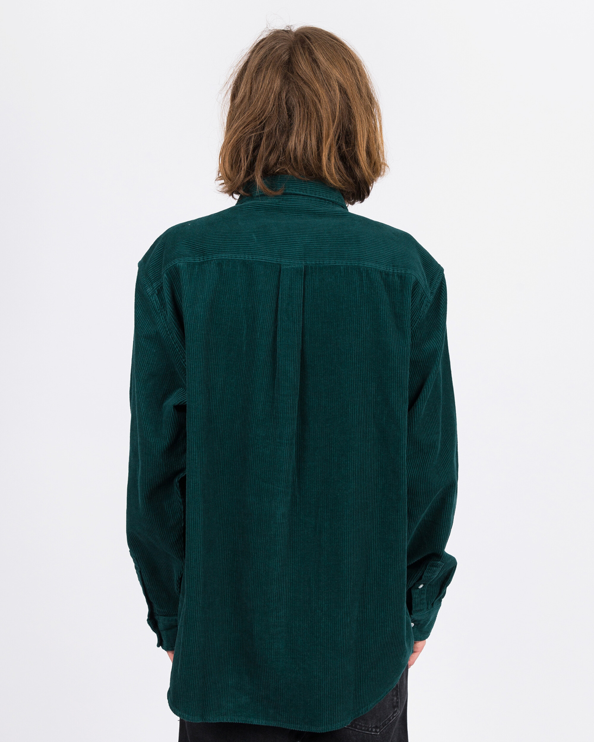 Carhartt Madison Cord Shirt Dark Fir/Merlot