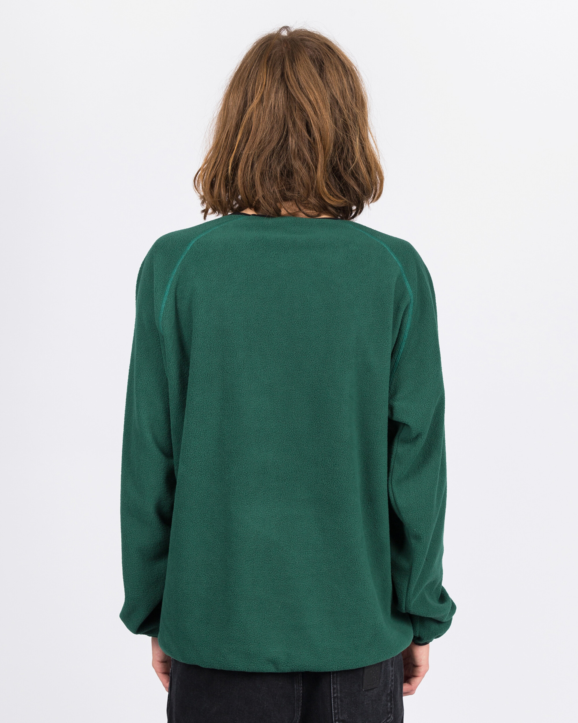 Dime Raglan Polar Fleece Crewneck Forest Green