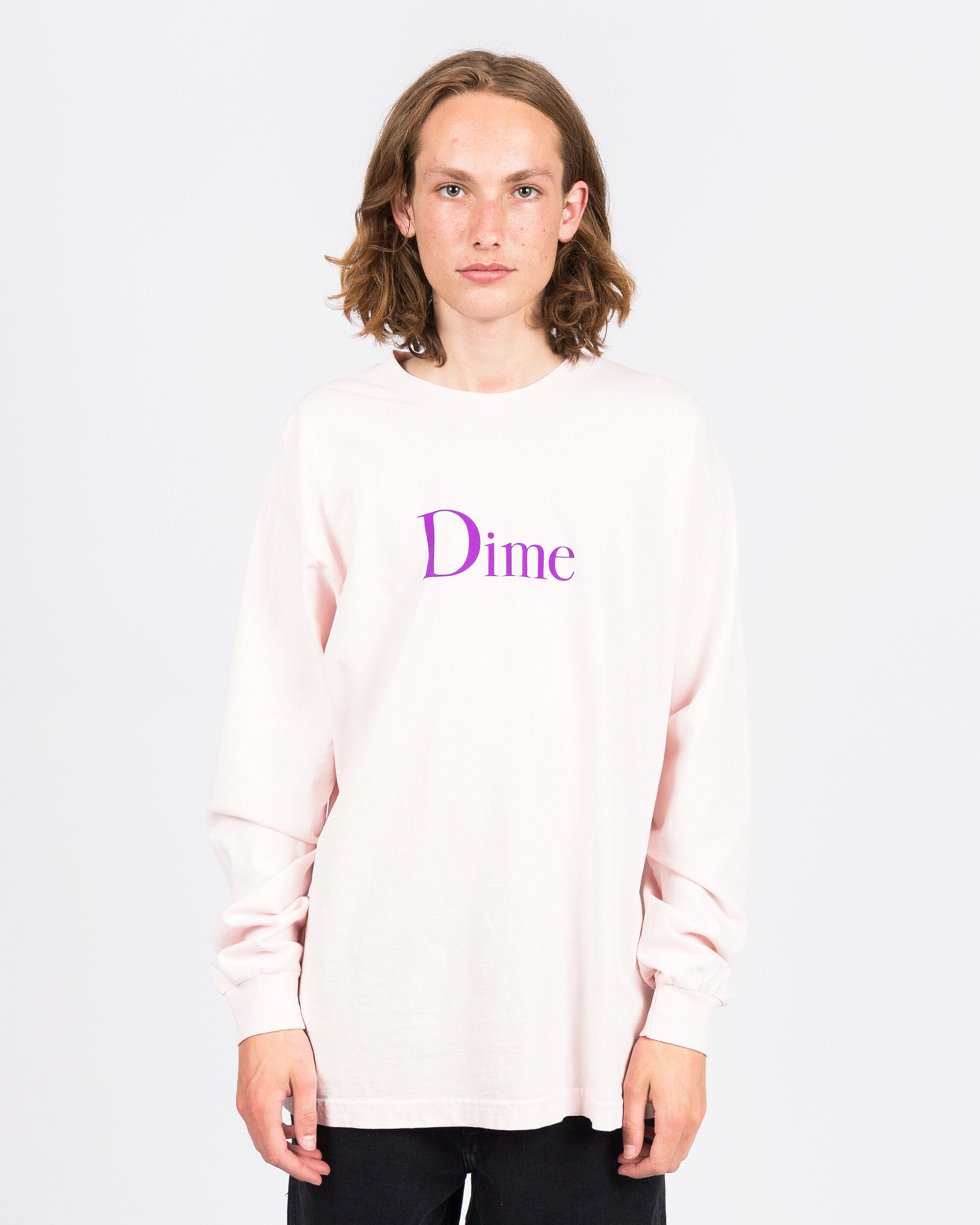 Dime Classic Logo Longsleeve T-shirt Light Pink