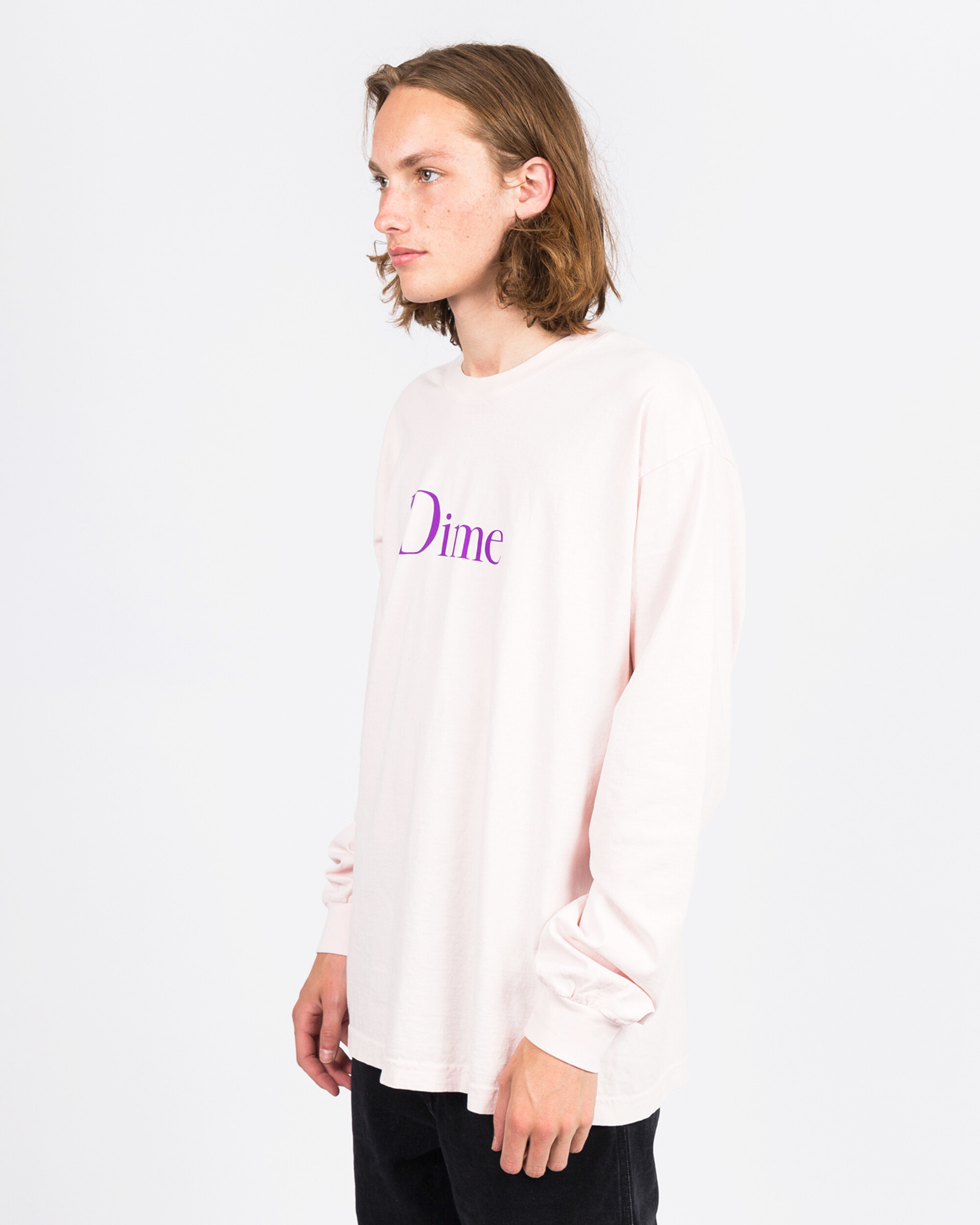 Dime Classic Logo Longsleeve T-shirt Light Pink