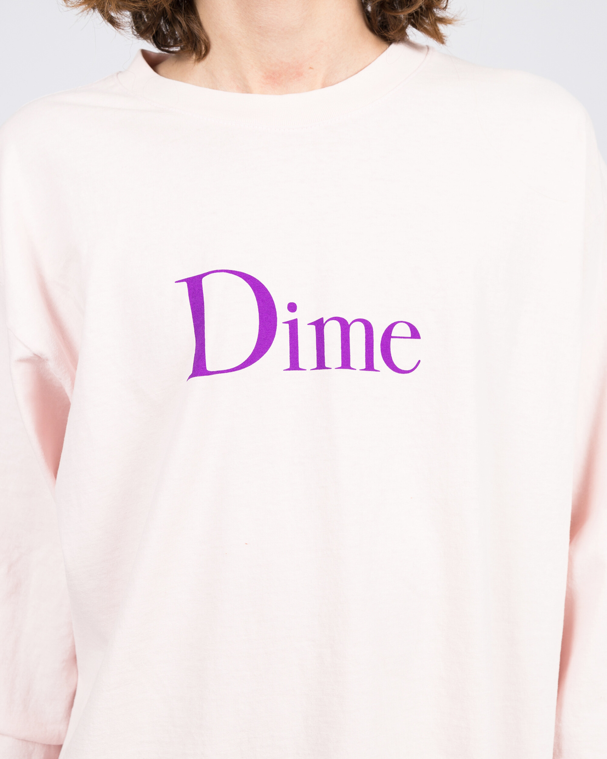 Dime Classic Logo Longsleeve T-shirt Light Pink
