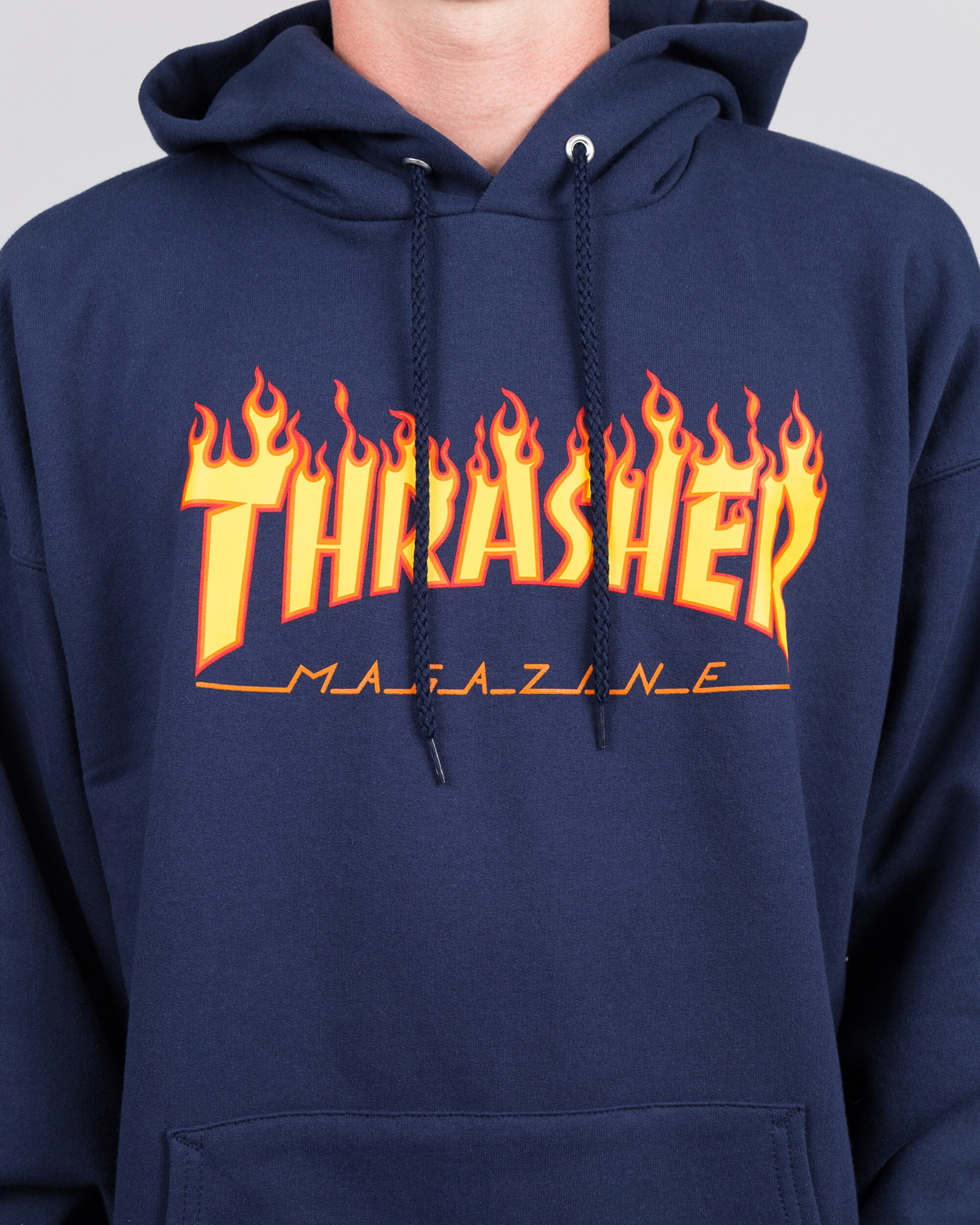 Thrasher Flame Hoodie Navy