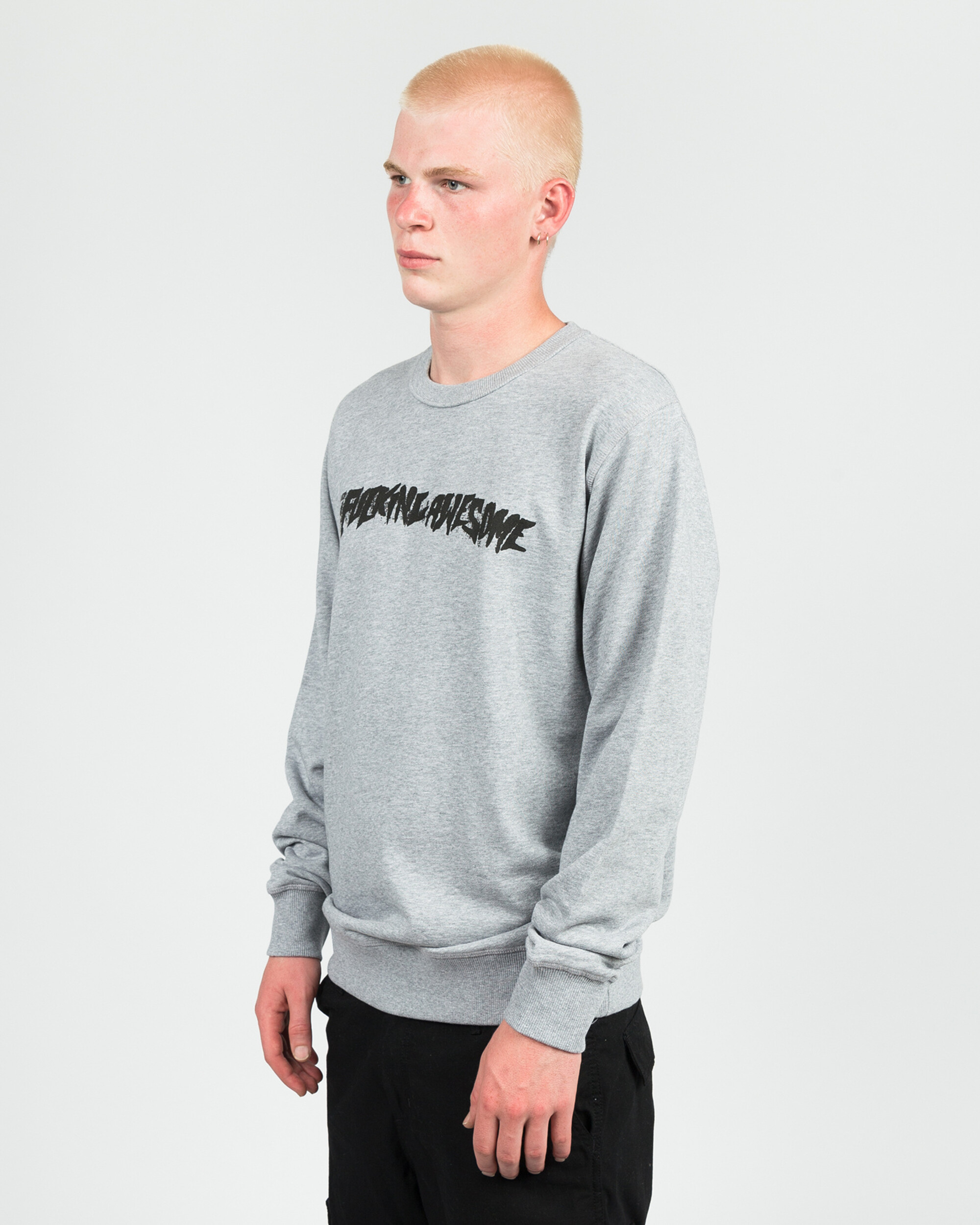 Fucking Awesome Stamp Crewneck Grey Heather