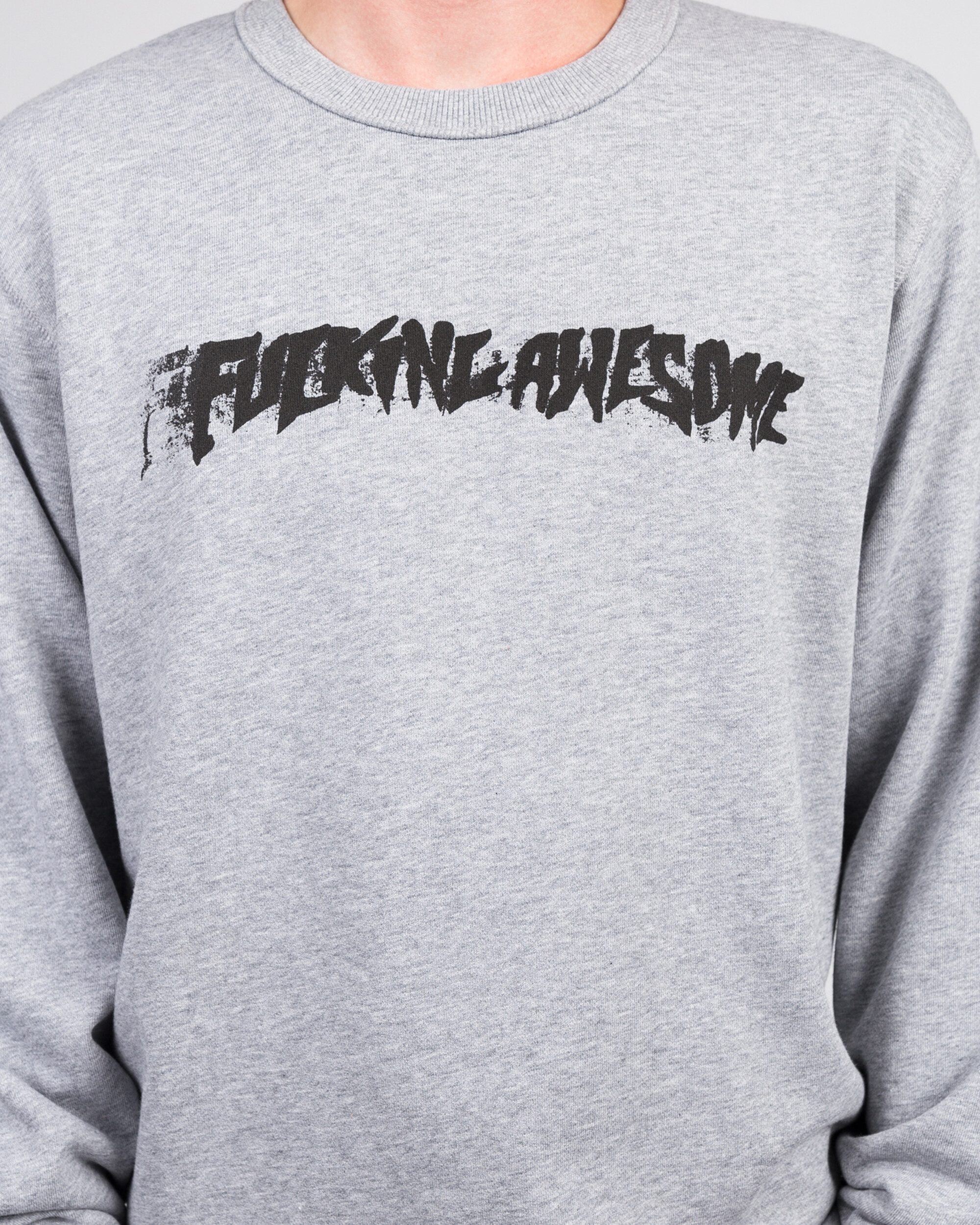 Fucking Awesome Stamp Crewneck Grey Heather