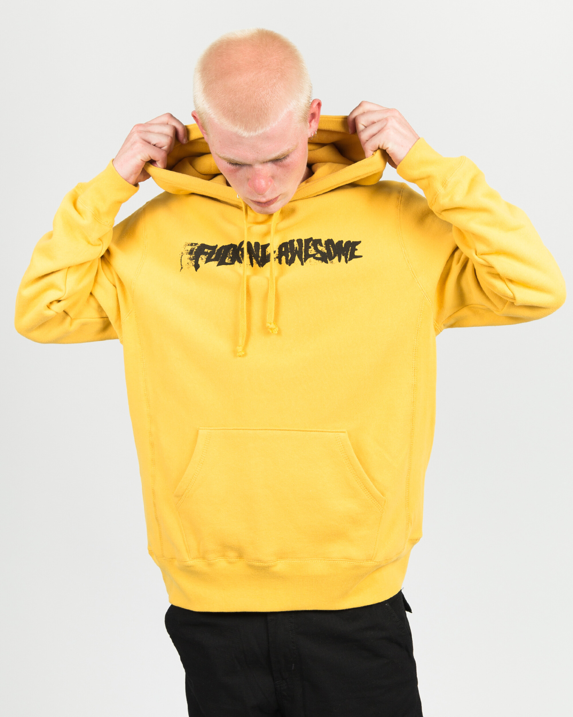 Fucking Awesome Stamp Hoodie Mustard