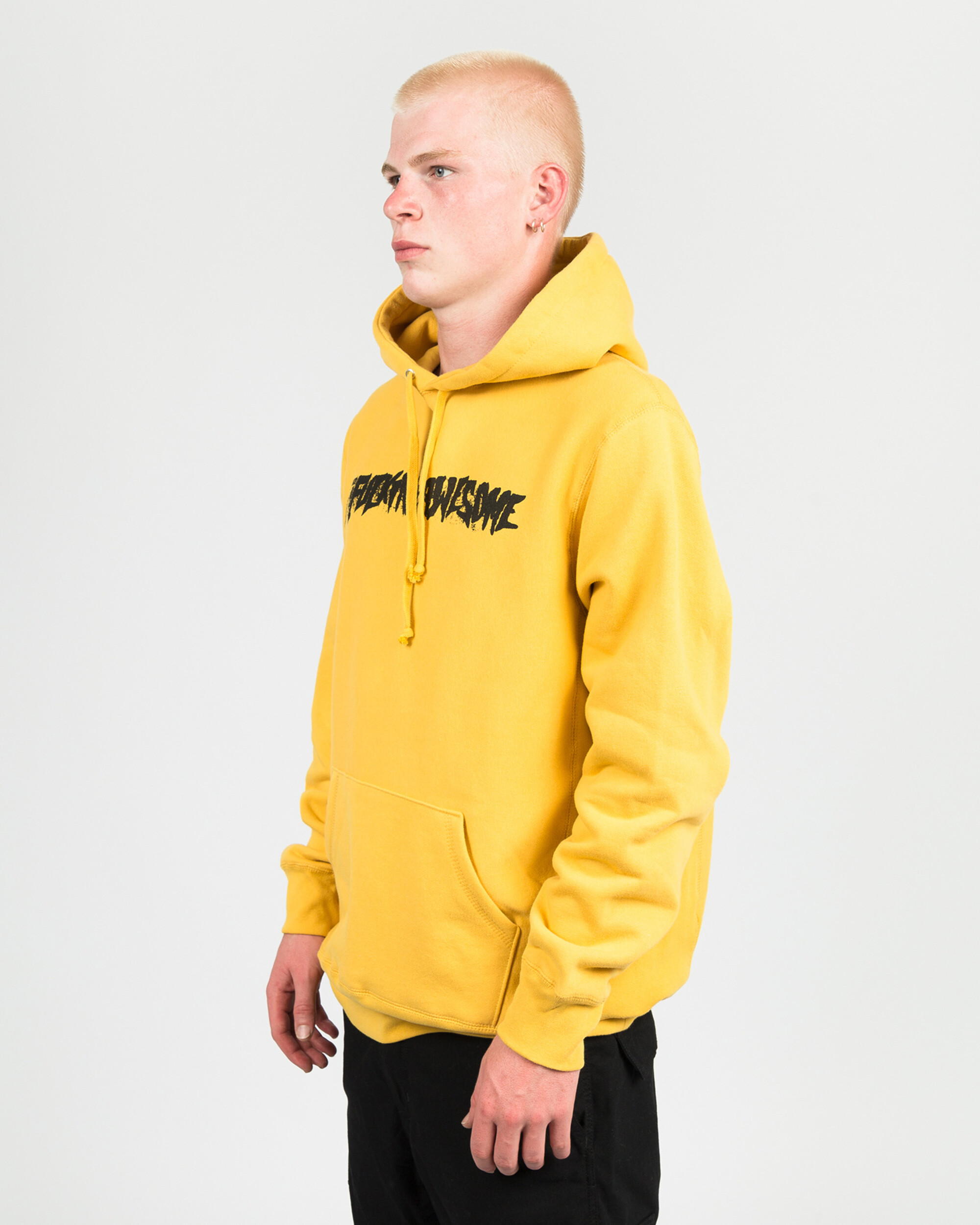 Fucking Awesome Stamp Hoodie Mustard