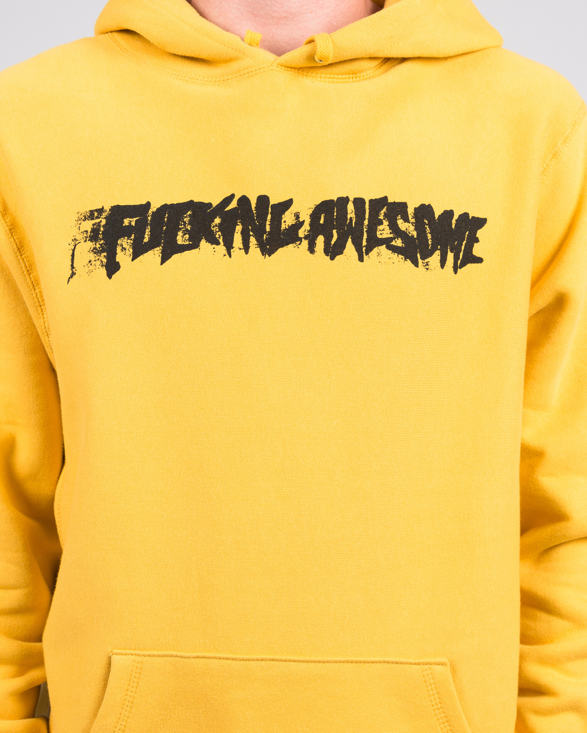 Fucking Awesome Stamp Hoodie Mustard