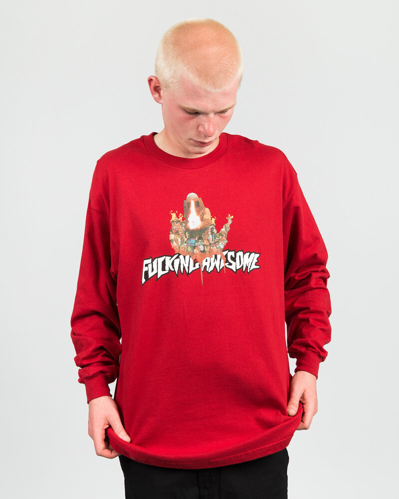 Fucking Awesome Fucking Awesome Nightmare Longsleeve Tee Scarlet Red