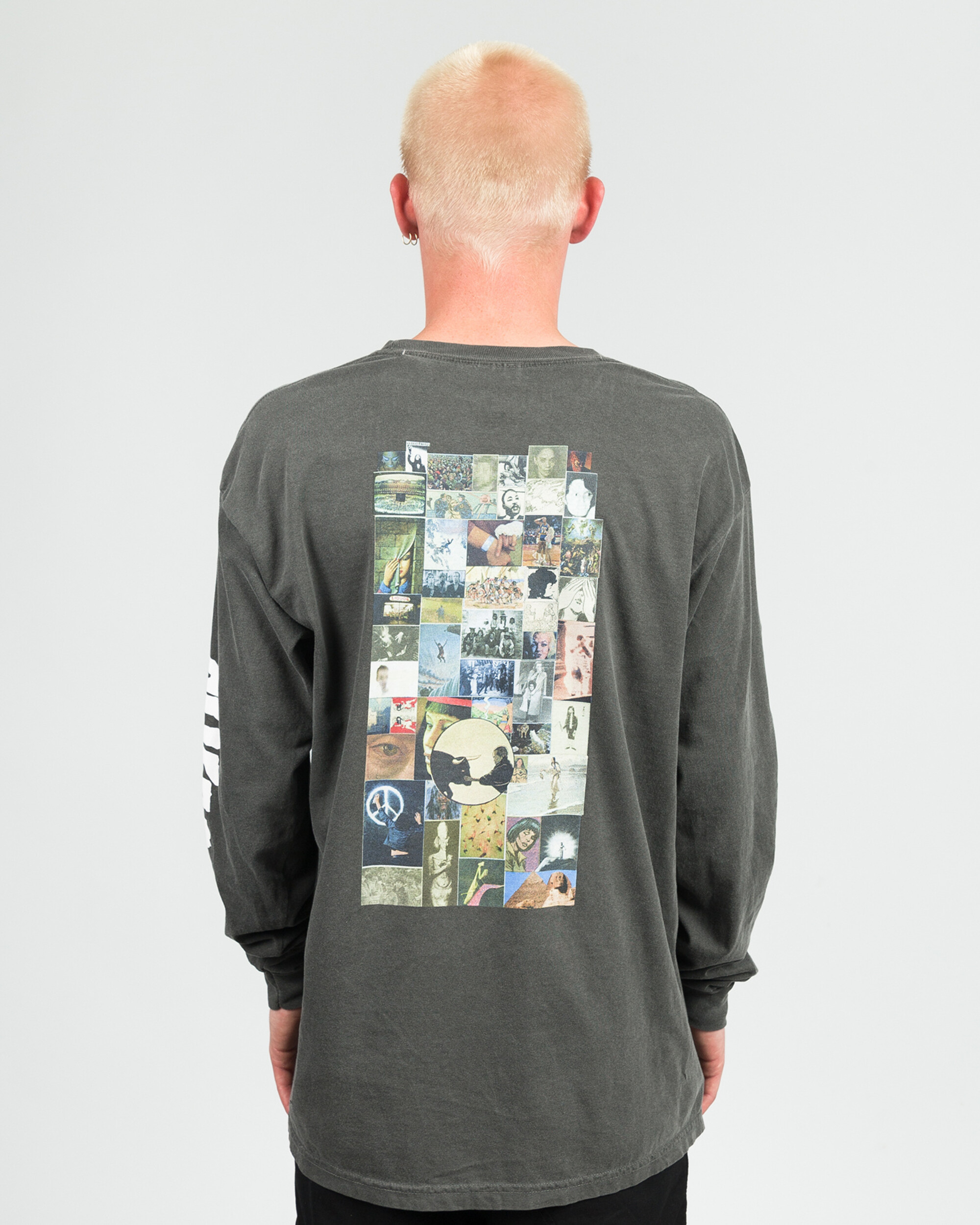 Fucking Awesome Collage Longsleeve Tee pigment Dyed Pepper