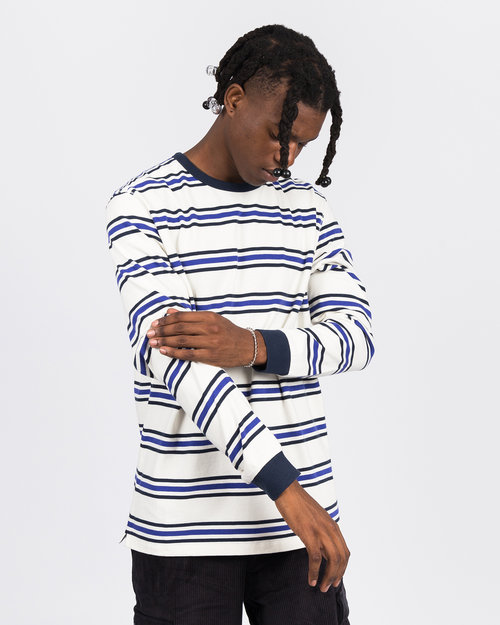 Pop Trading Co Pop Trading Co harold stripe longsleeve	t-shirt off white/grape
