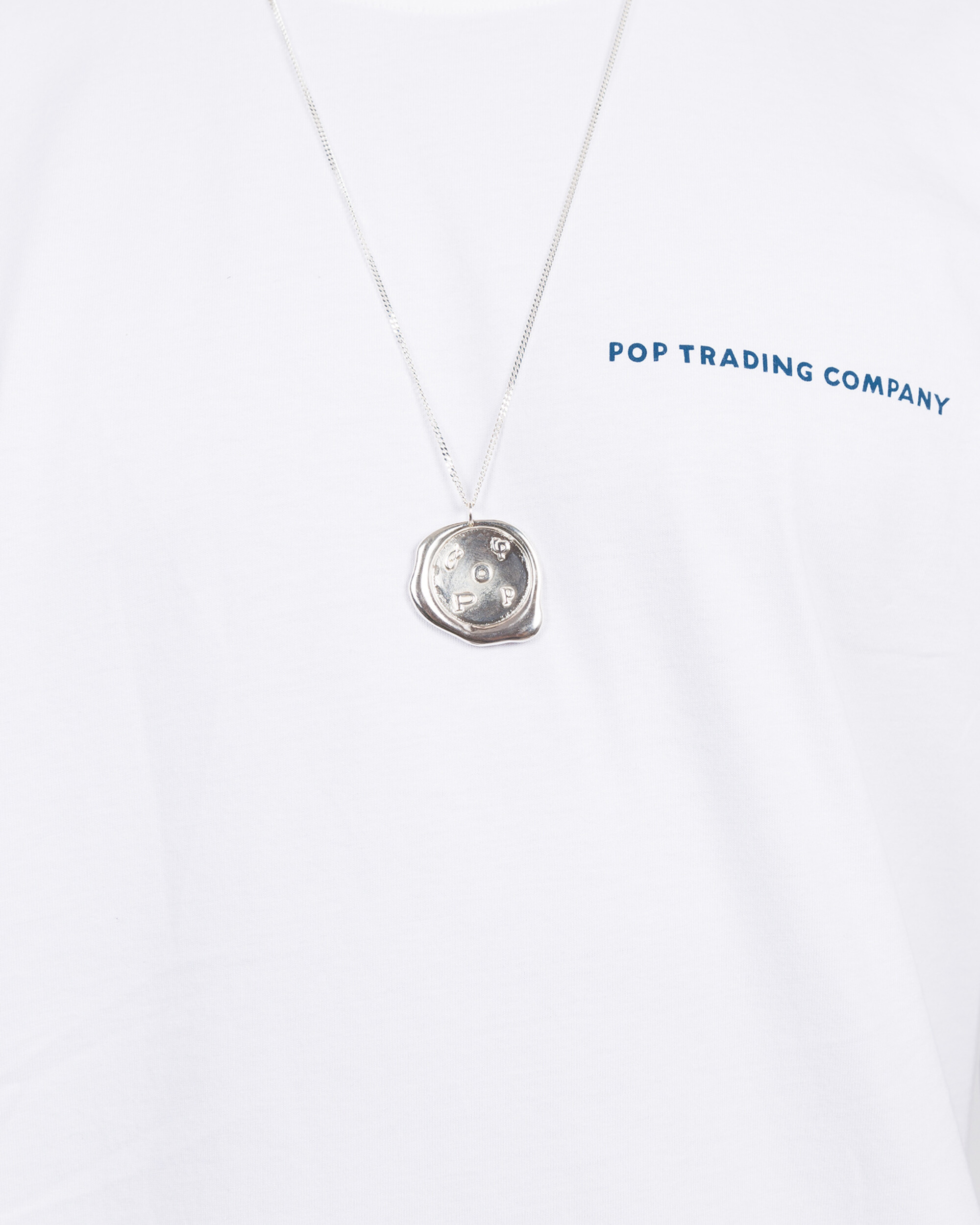 Pop Trading Co X parra silver pendant