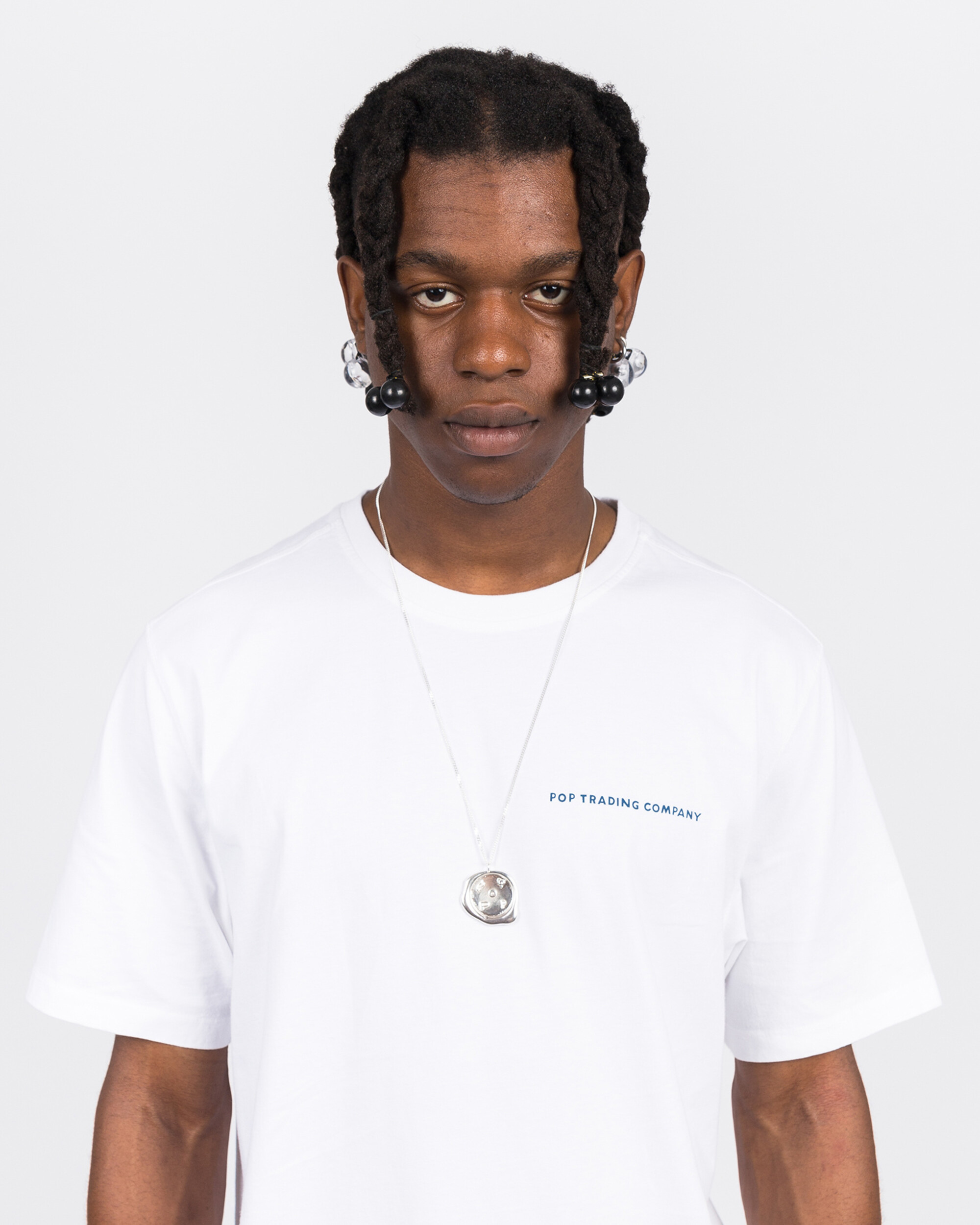 Pop Trading Co X parra silver pendant