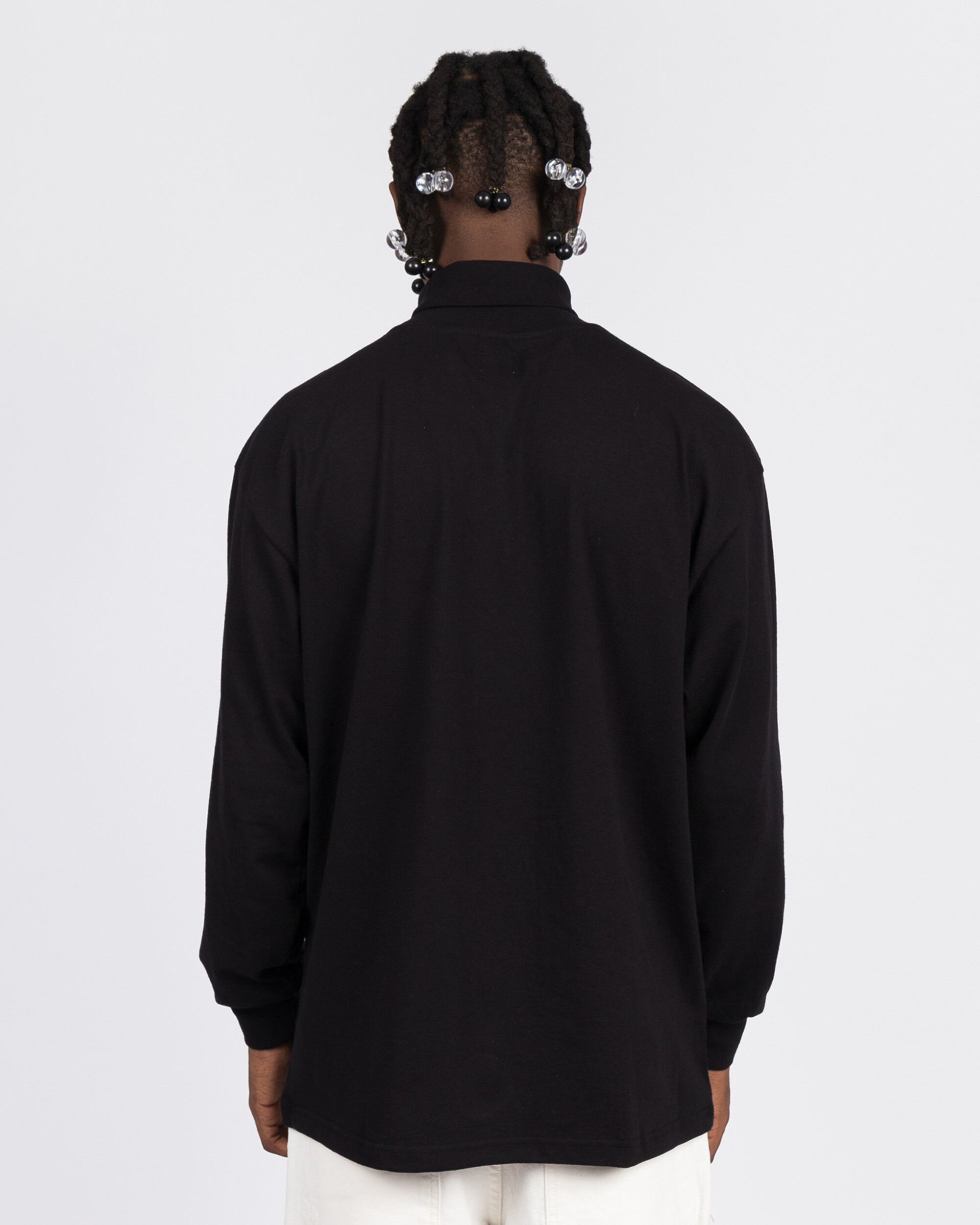 Polar Script Turtleneck Black