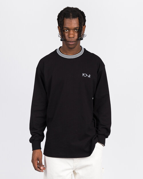 Polar Polar Striped Rib Longsleeve Black UITVERKOCHT