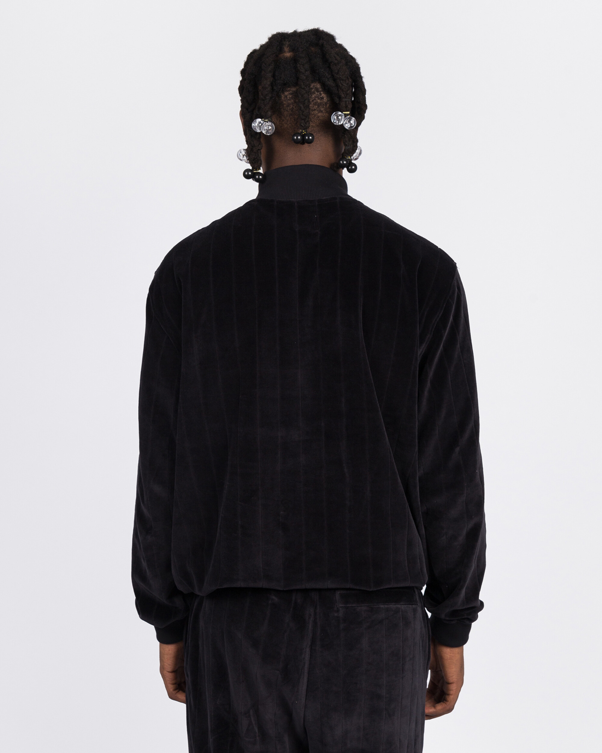 Polar Velour Zip Neck Sweatshirt Black