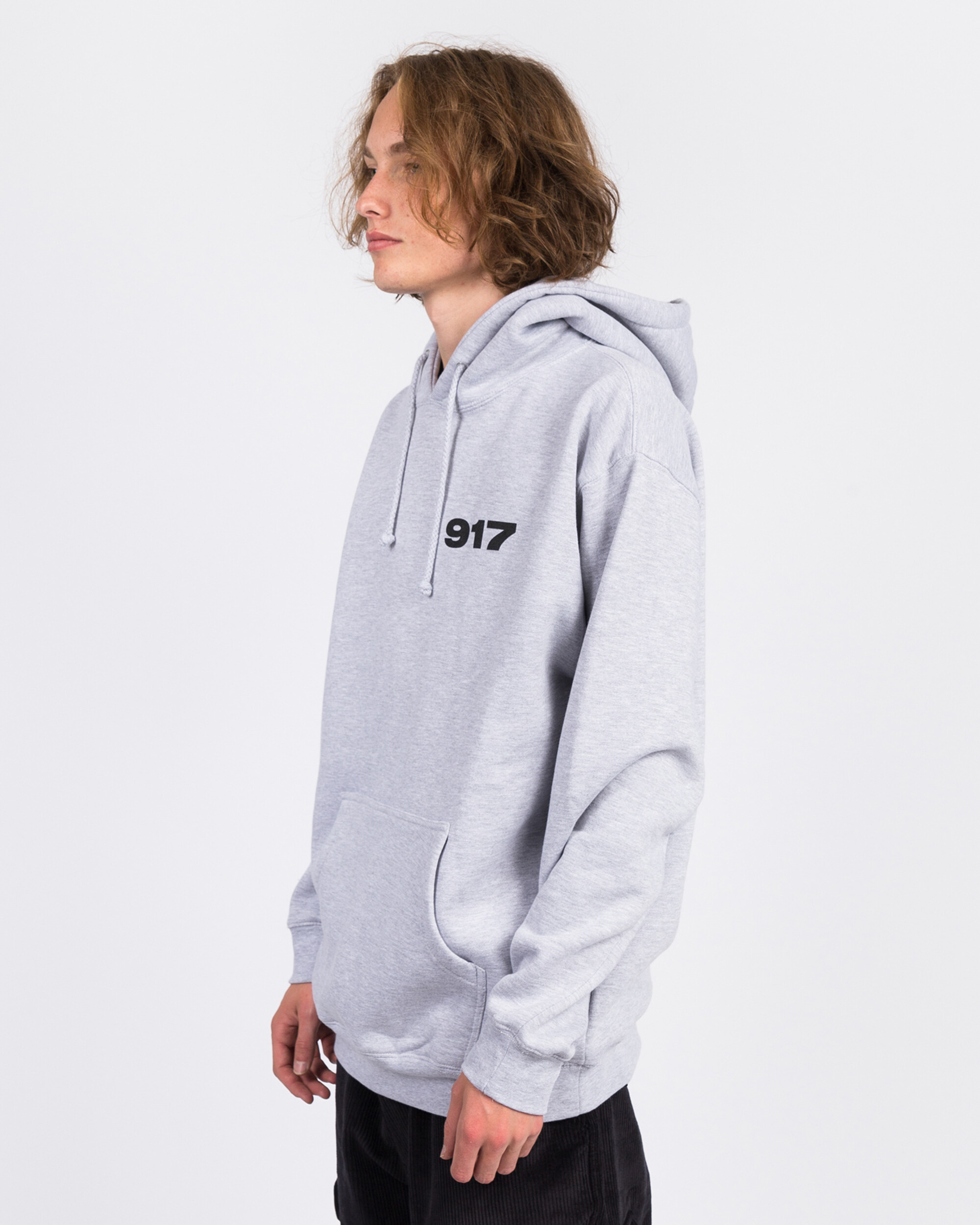 Call Me 917 Bad Baby Pullover Hood Heather Grey