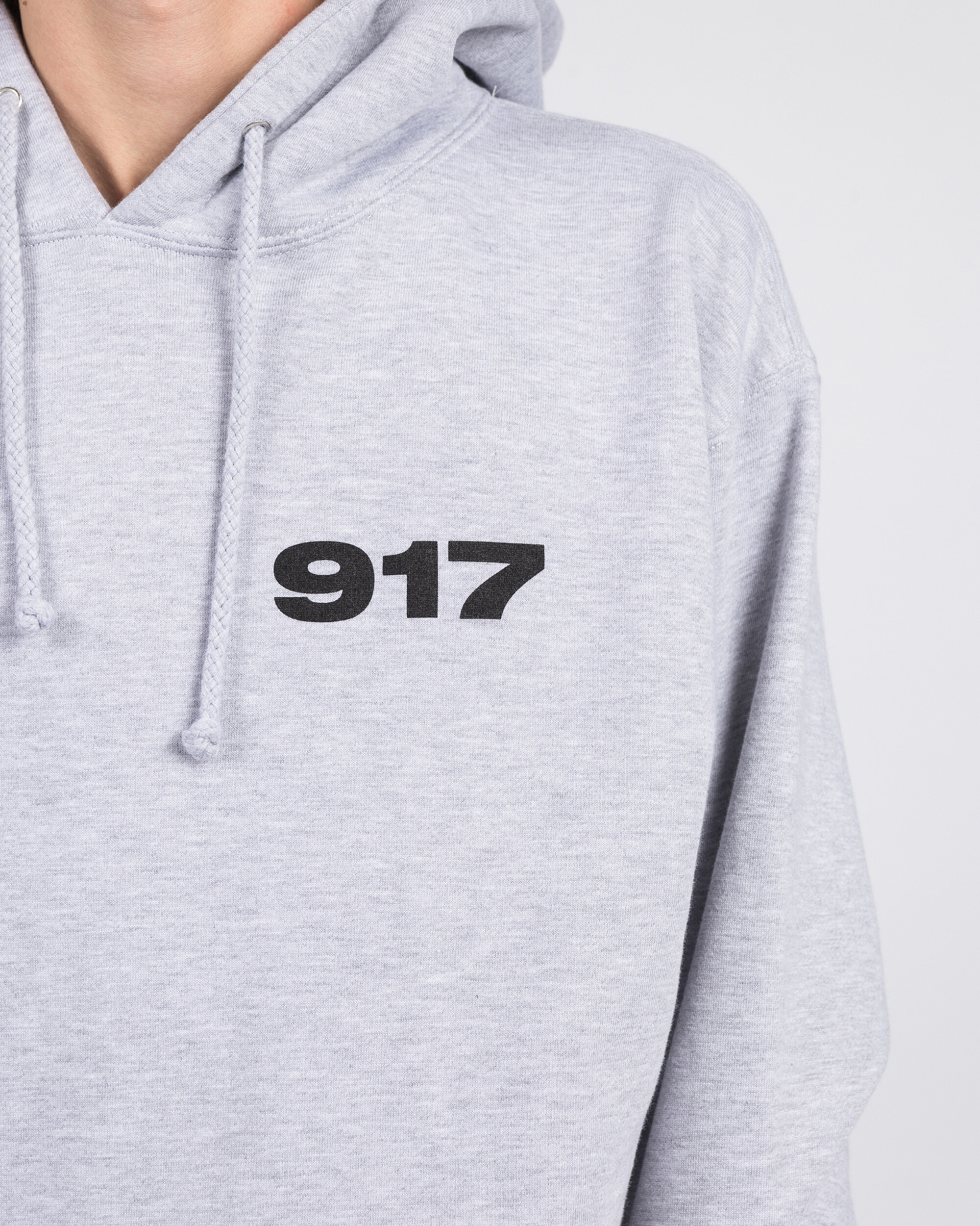 Call Me 917 Bad Baby Pullover Hood Heather Grey