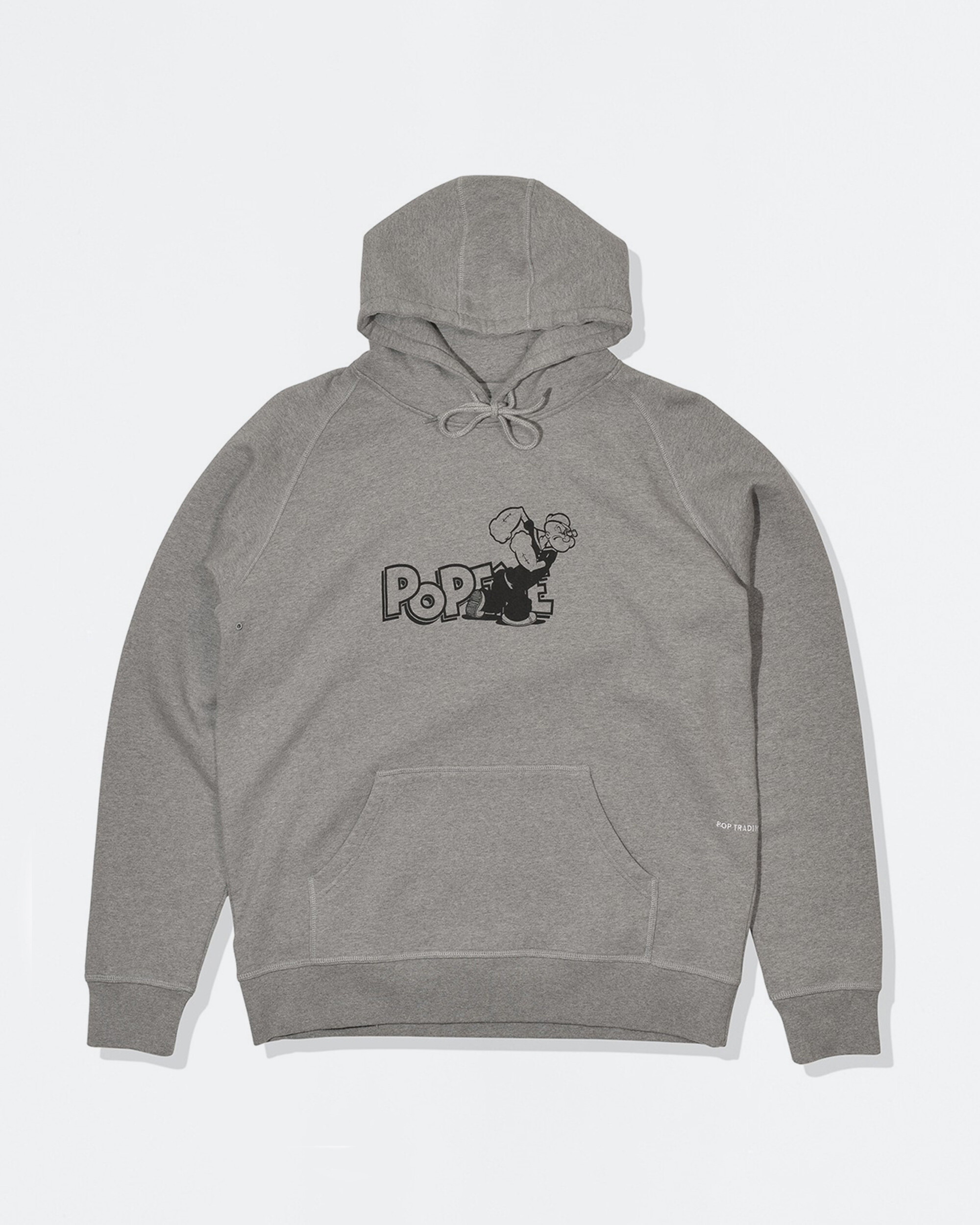 Pop Trading Co X Popeye hoodie heather grey