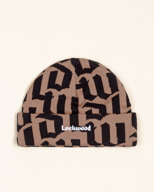 Polar Lockwood x Duvel 666 Logo Pattern Beanie - Brown/Black