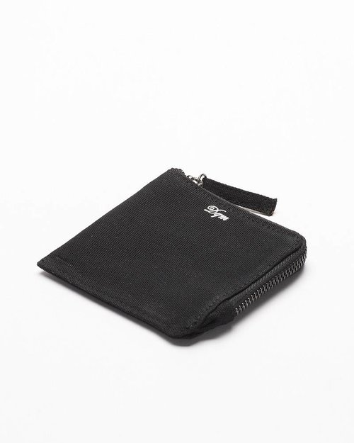 DQM DQM Zip Coated Canvas Wallet Black