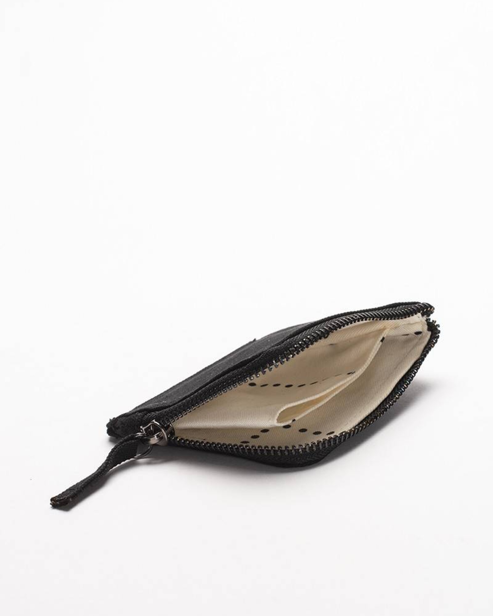 DQM Zip Coated Canvas Wallet Black