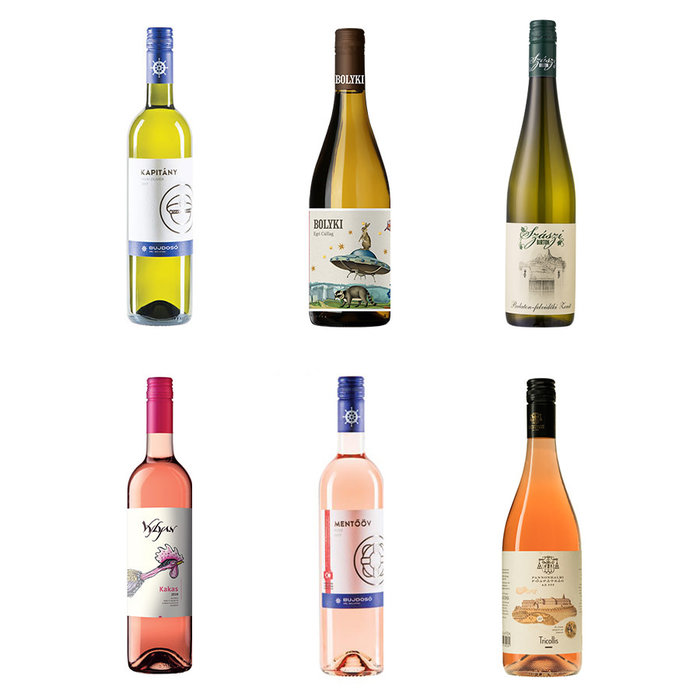 Pakket 3 x wit en 3 x rosé