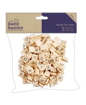 Papermania Bare Basics Wooden Tile Letters (200pcs) (PMA 174624)