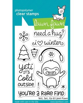 Lawn Fawn Yeti, Set, Go Clear Stamps (LF567) (OUTLET)