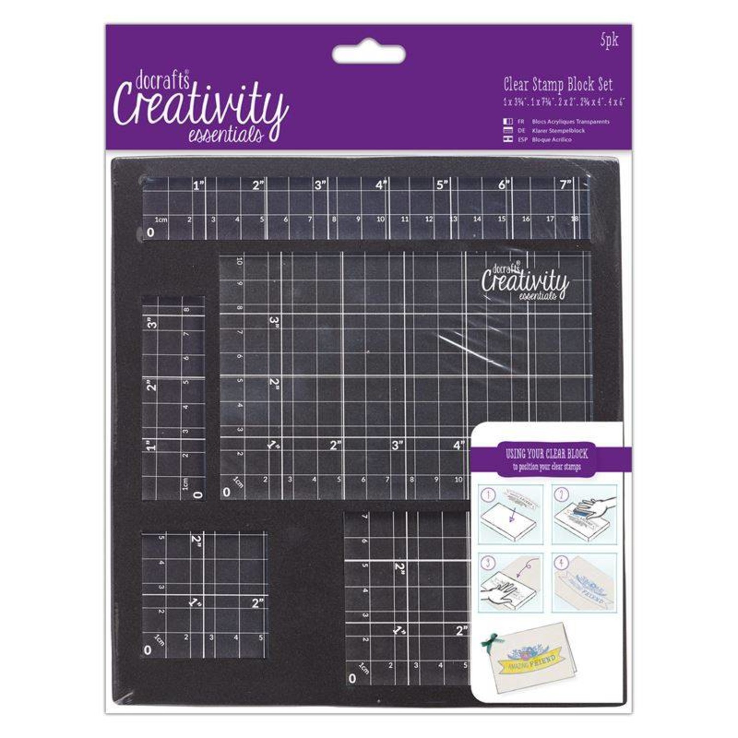 Docrafts A5 Clear Stamp Block (DCE 903101) - Craftlines B.V.