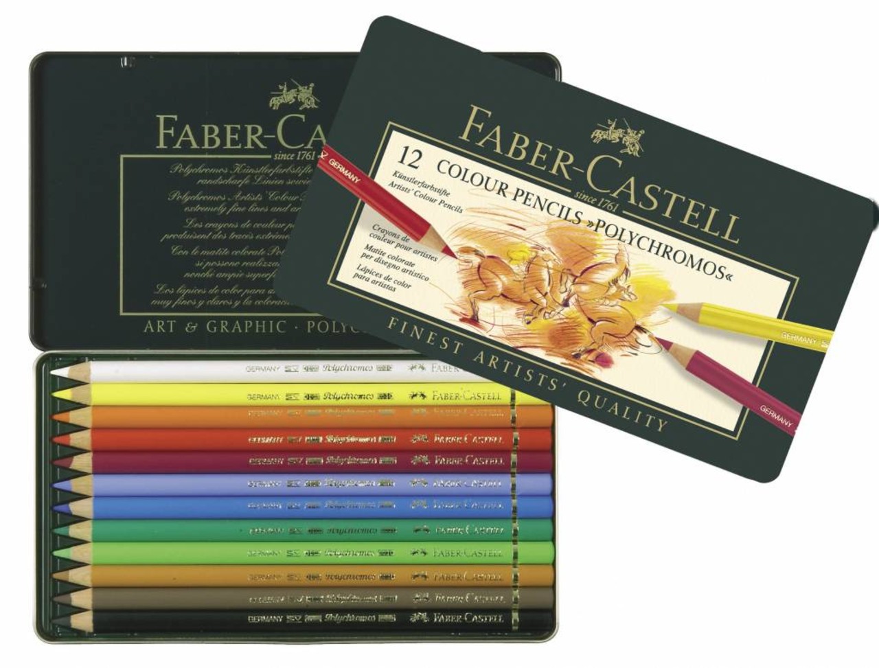 Faber Castell Kleurpotlood Polychromos Etui à 12 Stuks (FC-110012) Faber Castell Kleurpotlood Polychromos Etui à 12 Stuks (FC-110012)