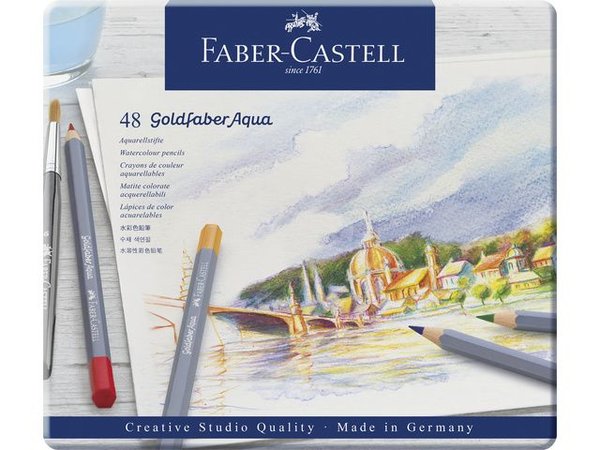 Faber Castell Goldfaber Aqua Watercolour Pencils Set of 48 (FC-114648) Faber Castell Goldfaber Aqua Watercolour Pencils Set of 48 (FC-114648)