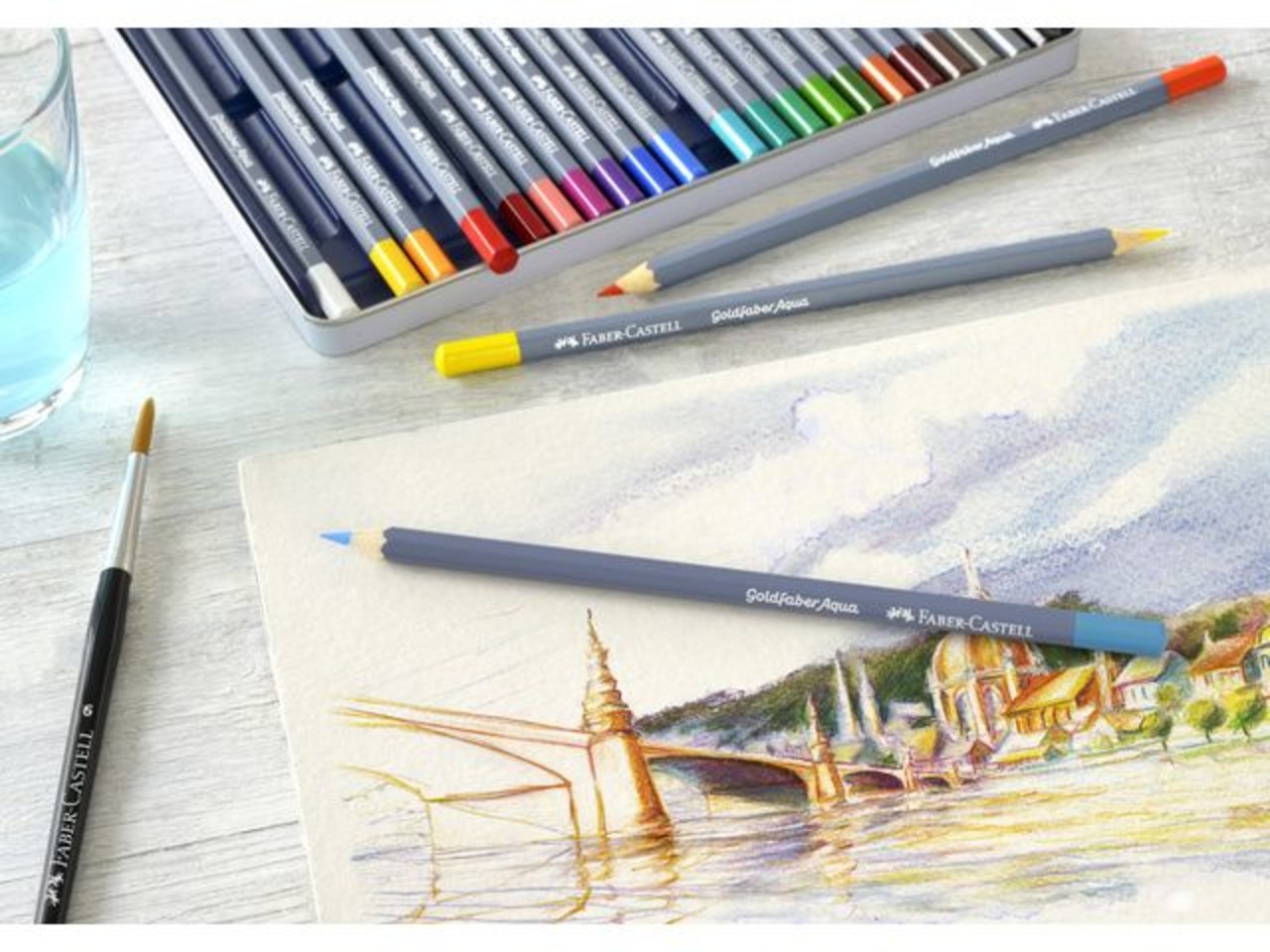 Faber Castell Goldfaber Aqua Watercolour Pencils Set of 48 (FC-114648) Faber Castell Goldfaber Aqua Watercolour Pencils Set of 48 (FC-114648)