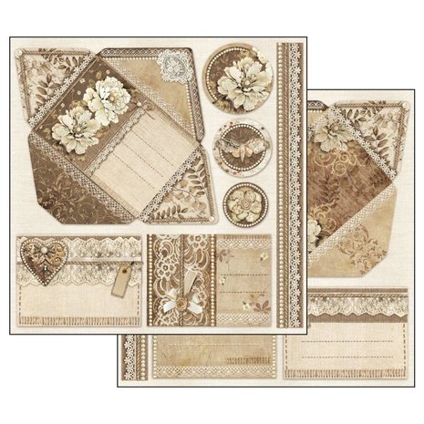 Stamperia Old Lace 12x12 Inch Paper Pack (SBBL32) (DISCONTINUED)