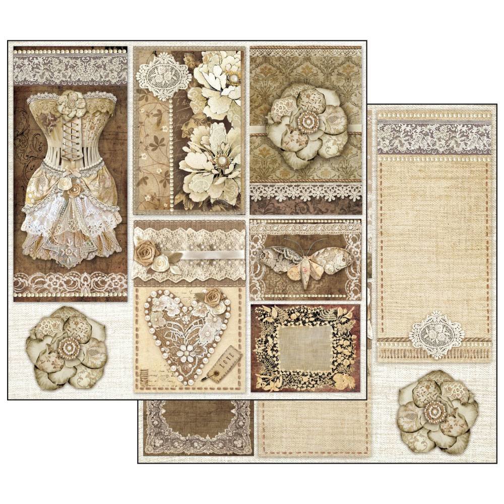 Stamperia Old Lace 12x12 Inch Paper Pack (SBBL32) (DISCONTINUED)