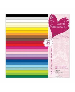 Papermania Coloured Paper Pack 12x12 Inch (48pk) (PMA 160503) (DISCONTINUED)
