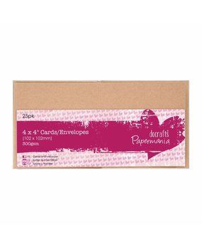 Papermania Cards & Envelopes 4x4 Inch Kraft (25pk) (PMA 151605)