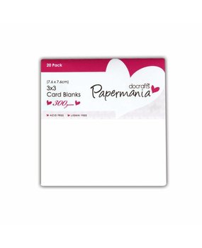 Papermania Cards & Envelopes 3x3 Inch White (20pk) (PMA 151000)