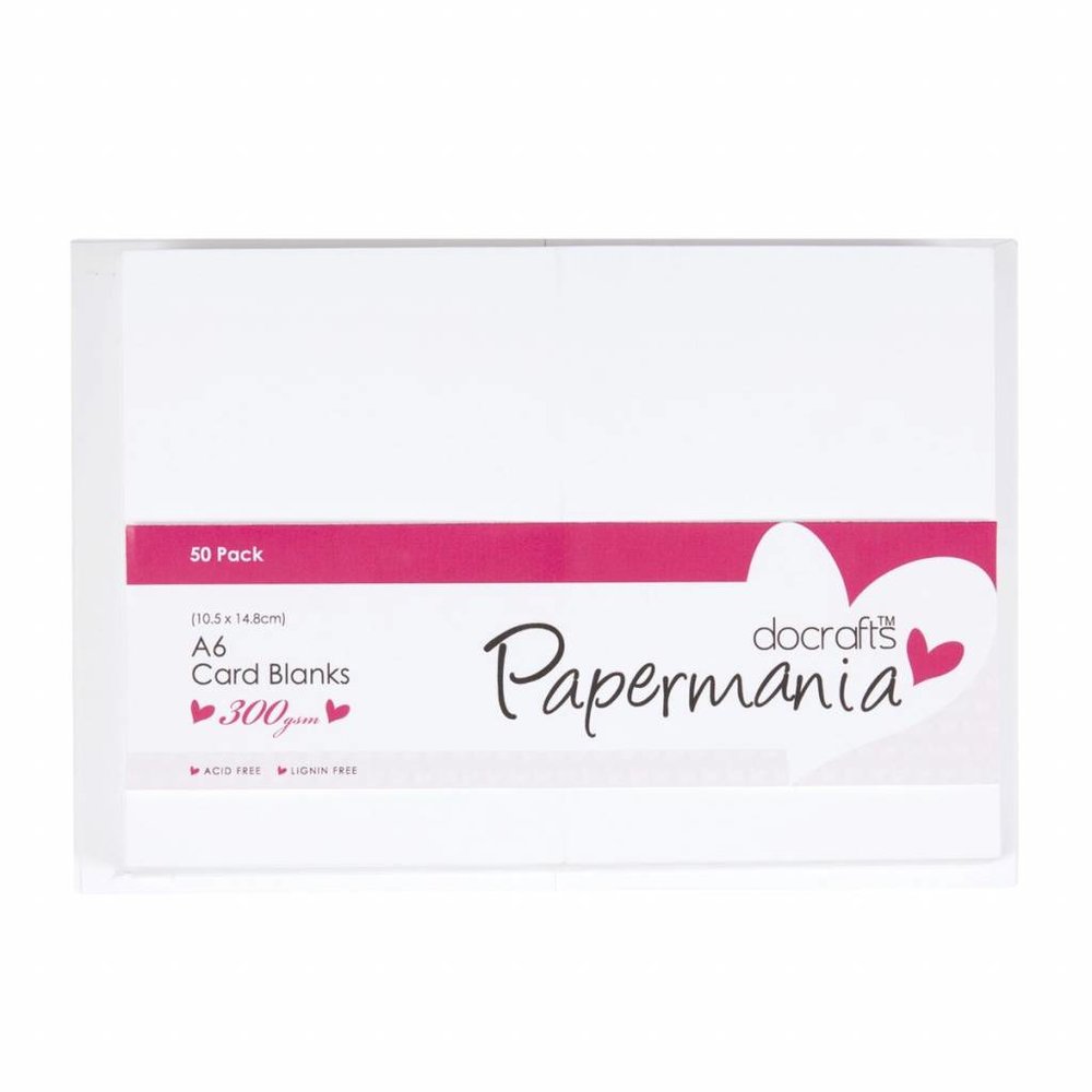 Papermania Cards & Envelopes A6 White (50pk) (PMA 150600)