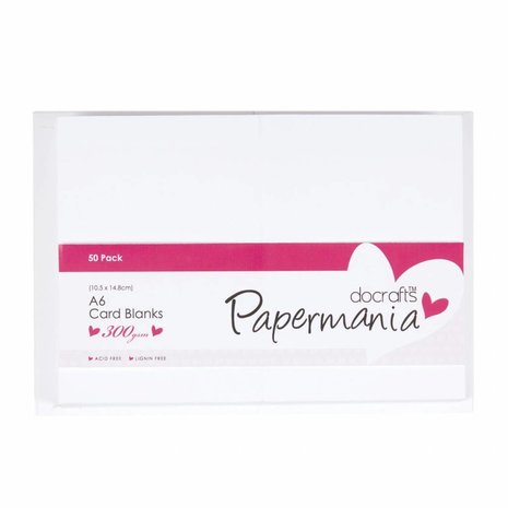 Papermania Cards & Envelopes A6 White (50pk) (PMA 150600)