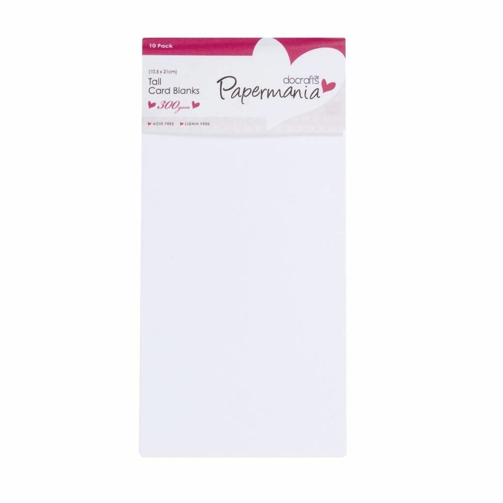 Papermania Tall Cards & Envelopes White (10pk) (PMA 150300)