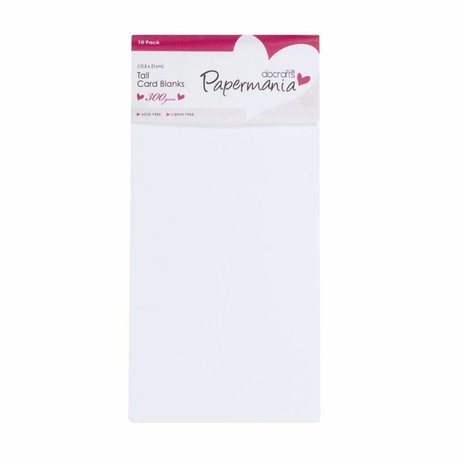 Papermania Tall Cards & Envelopes White (10pk) (PMA 150300)