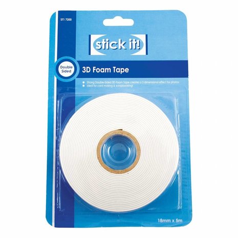 Stick It! 5m 3D Foam Tape (18mm) (STI 7200)