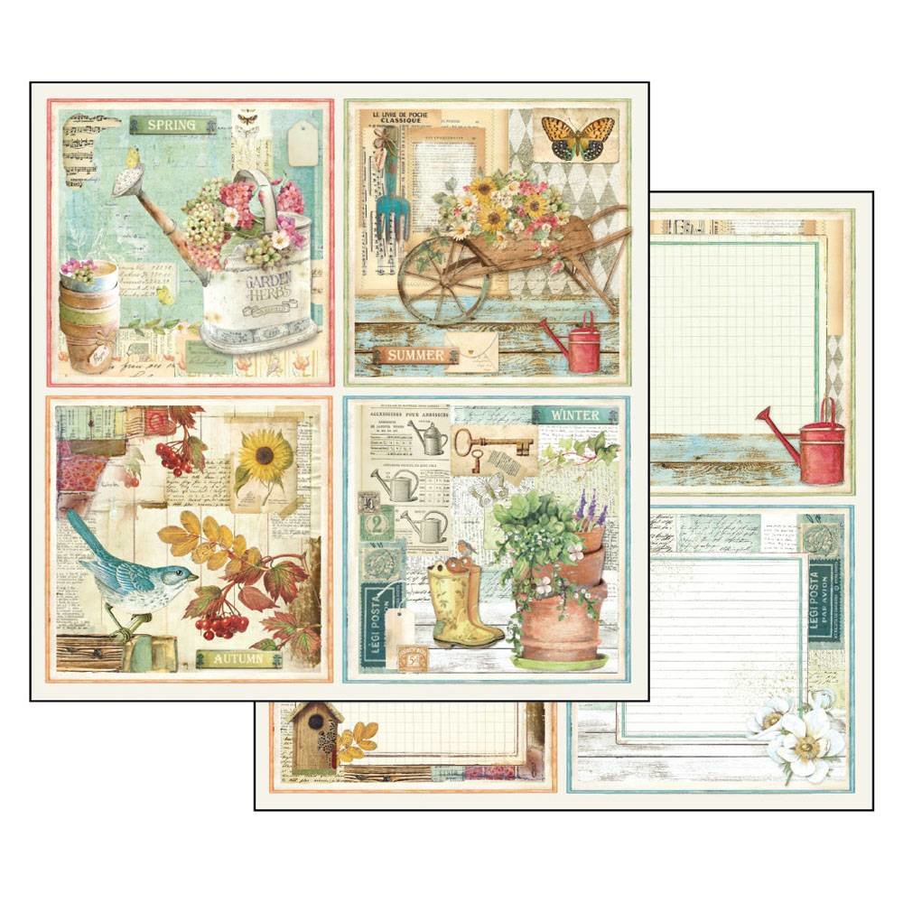 Stamperia Garden 12x12 Inch Paper Pack (SBBL43)