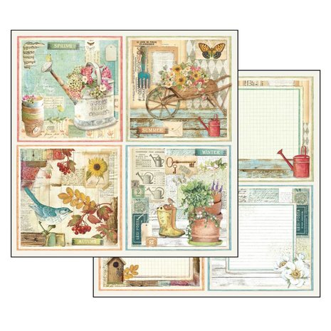 Stamperia Garden 12x12 Inch Paper Pack (SBBL43)