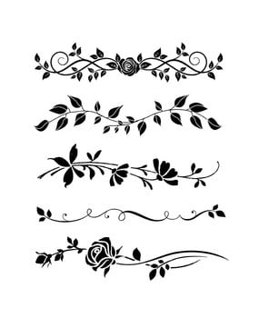 Thick Stencil Bordure Rose (KSTD037) - Craftlines B.V.