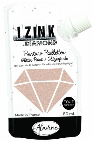Aladine Izink Diamond Glitter Paint Gold Copper 80ml. (80824) (DISCONTINUED)