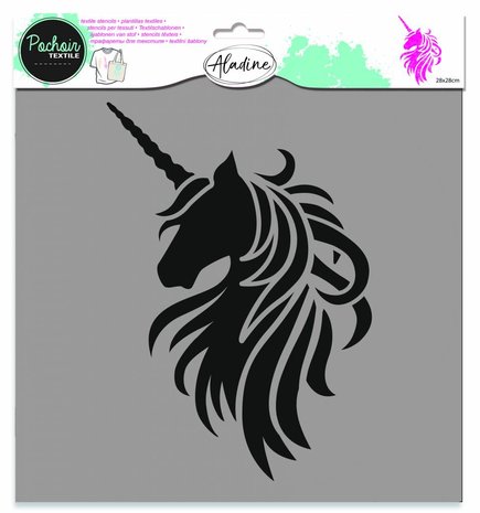 Aladine Texture Stencil Unicorn (81016) (OUTLET)
