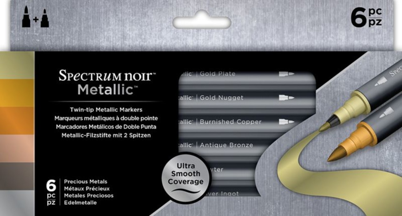 Spectrum Noir Spectrum Noir Metallic Makers Precious Metals (6pc) (SPECN-MM-MET6) Spectrum Noir Spectrum Noir Metallic Makers Precious Metals (6pc) (SPECN-MM-MET6)